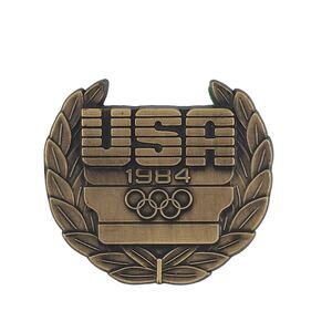 Vintage 1984 USA Olympic Games Brass Paper Weight